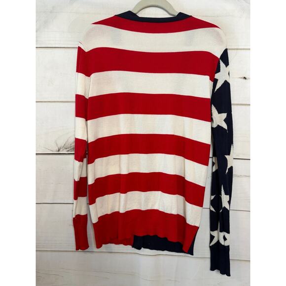 Tobi American Flag Cardigan Size SM Patriotic - Picture 3 of 8